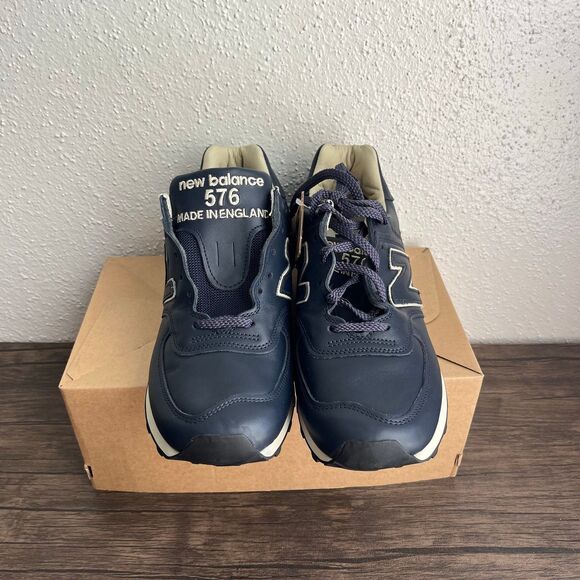 New Balance 576 Made In England Sky Captain Cement Navy Men’s Size 9 D OU576LNN - Picture 2 of 7